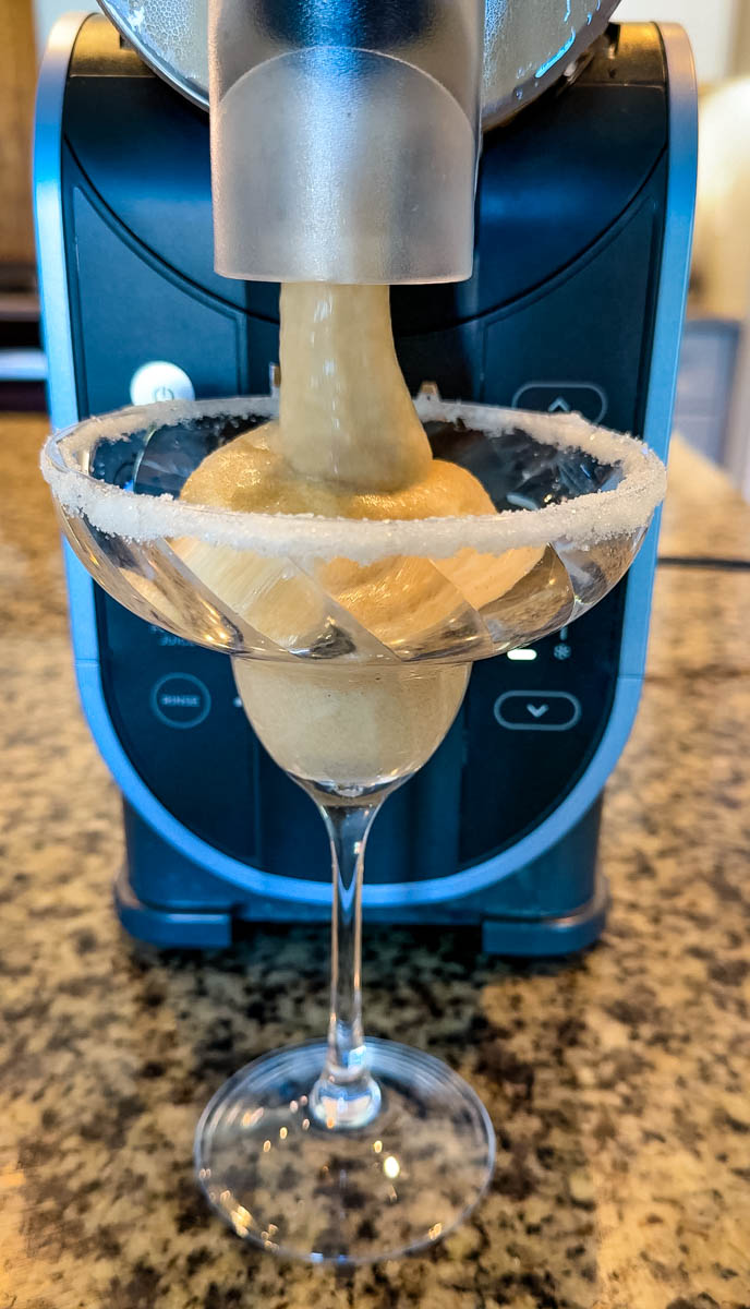 espresso martini dispersed from Ninja Slushi machine