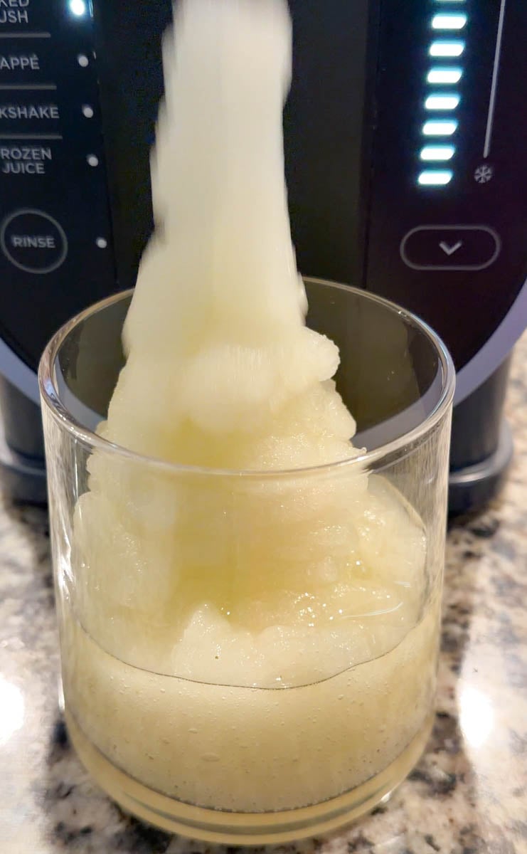 mojito poured from Ninja Slushi machine